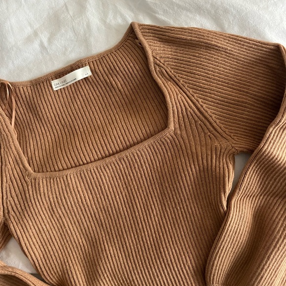 OAK + FORT Square Kneck Sweater - Picture 2 of 3